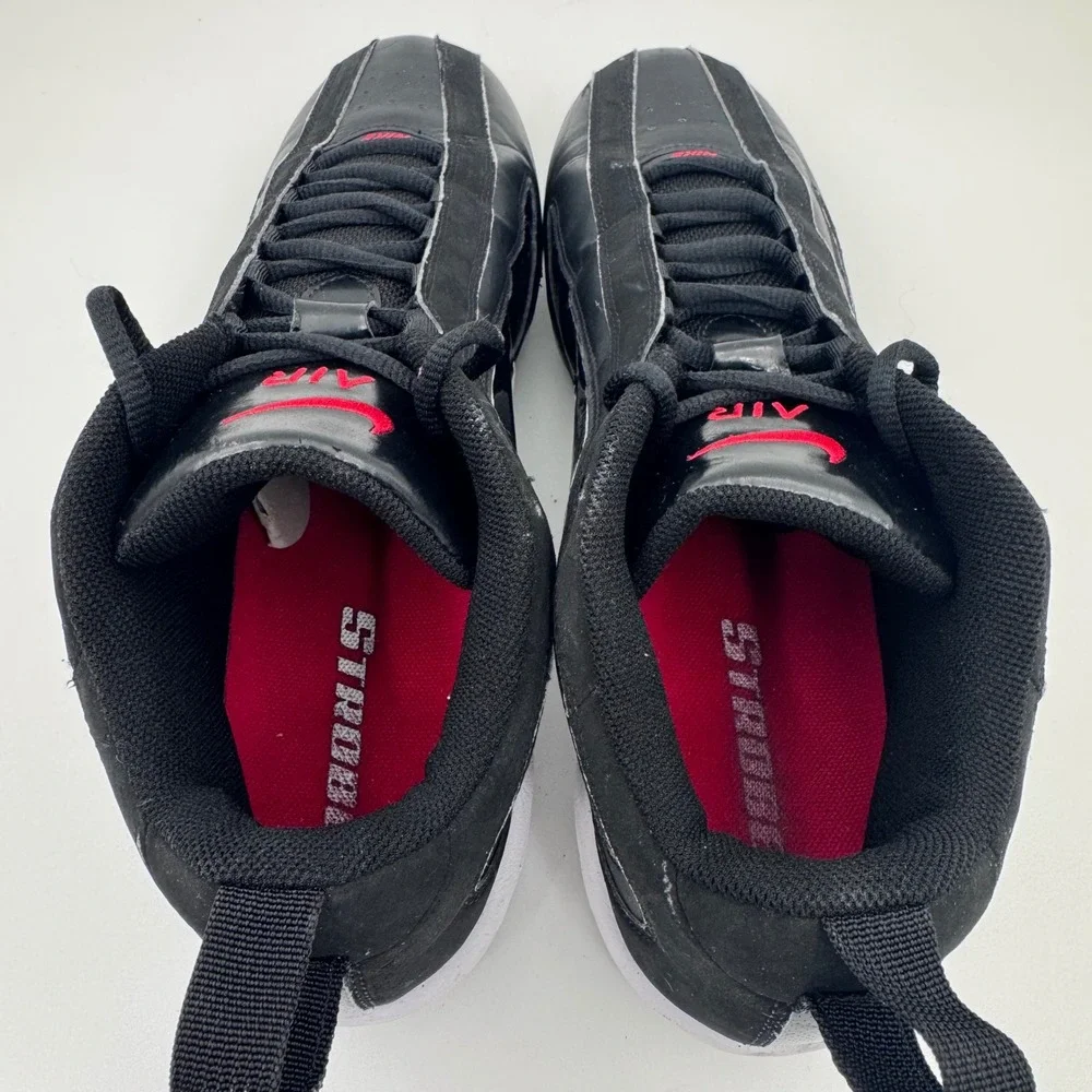 Nike Air Strobe Baseball Cleats Mens 11.5 Black White Red Spikes 313203-011 2006